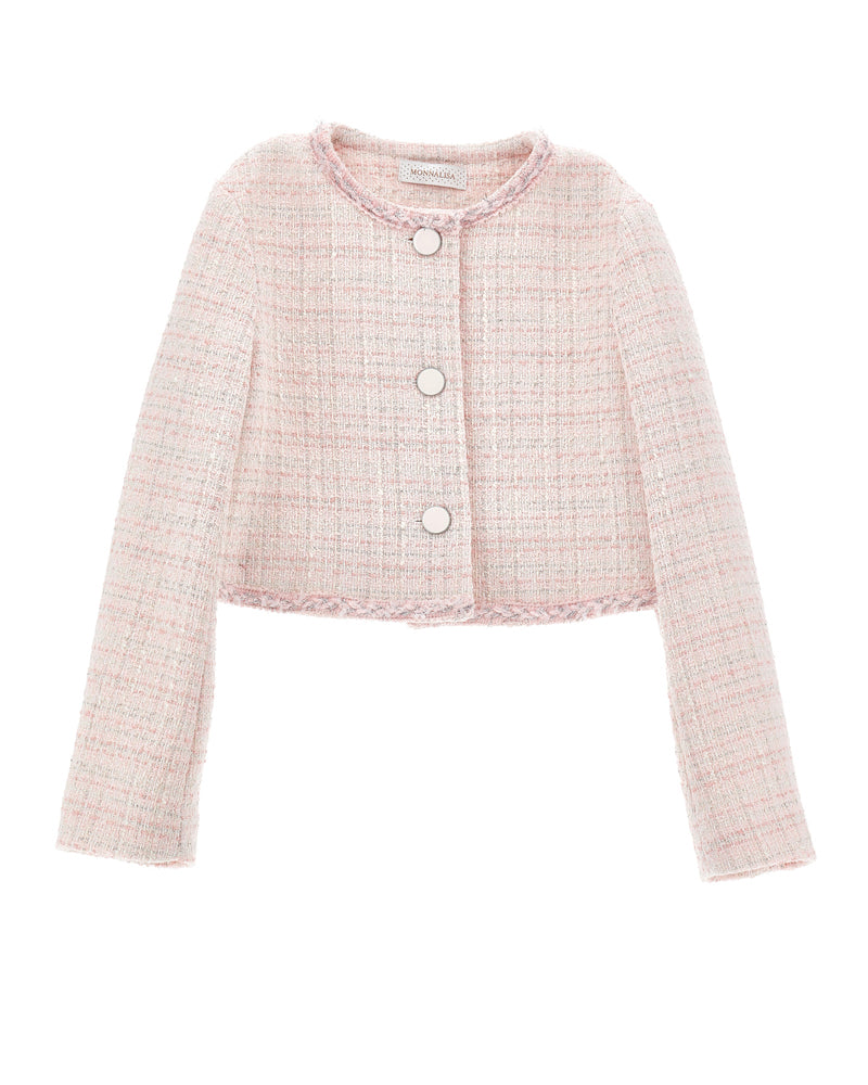 
  
    Monnalisa
  
 Girls Pink Tweed Jacket