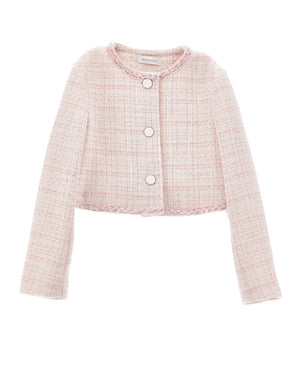 
  
    Monnalisa
  
 Girls Pink Tweed Jacket