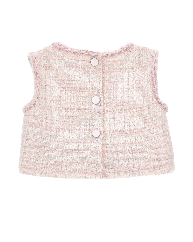 
  
    Monnalisa
  
 Girls Pink Tweed Top