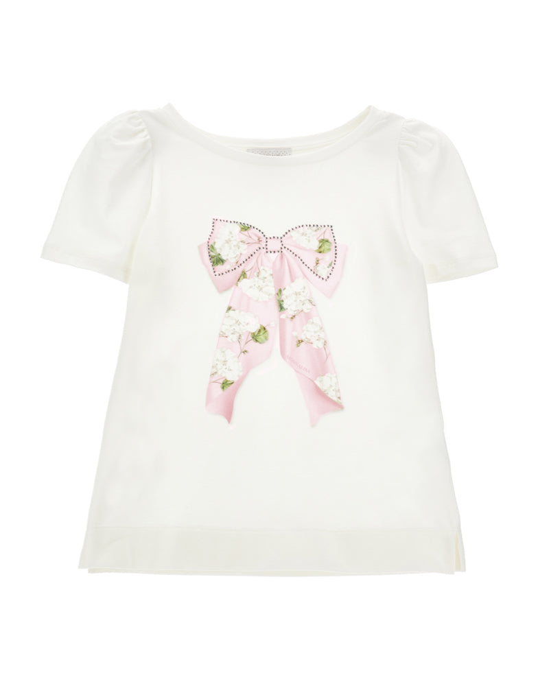 
  
    Monnalisa
  
 Girls White Bow T-Shirt