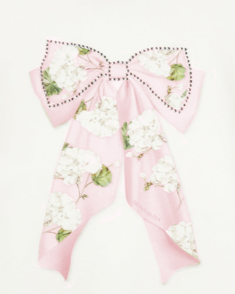 
  
    Monnalisa
  
 Girls White Bow T-Shirt