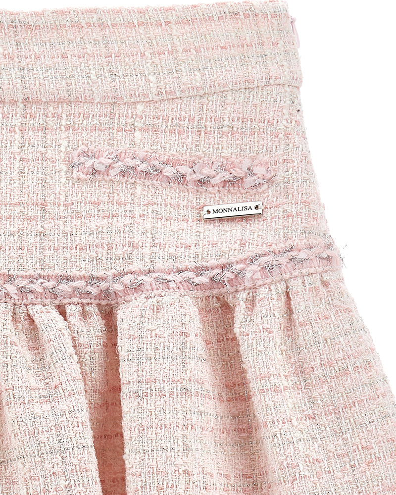 
  
    Monnalisa
  
 Girls Pink Tweed Skirt