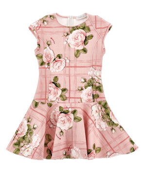 
  
    Monnalisa
  
 Girls Pink Rose Neoprene Dress