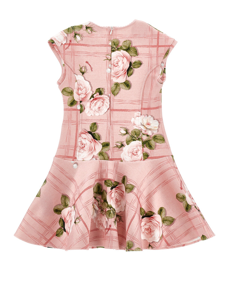 
  
    Monnalisa
  
 Girls Pink Rose Neoprene Dress