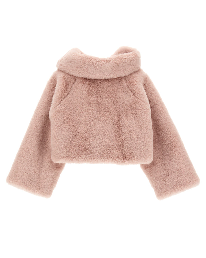 Baby Girls Pink Faux Fur Jacket