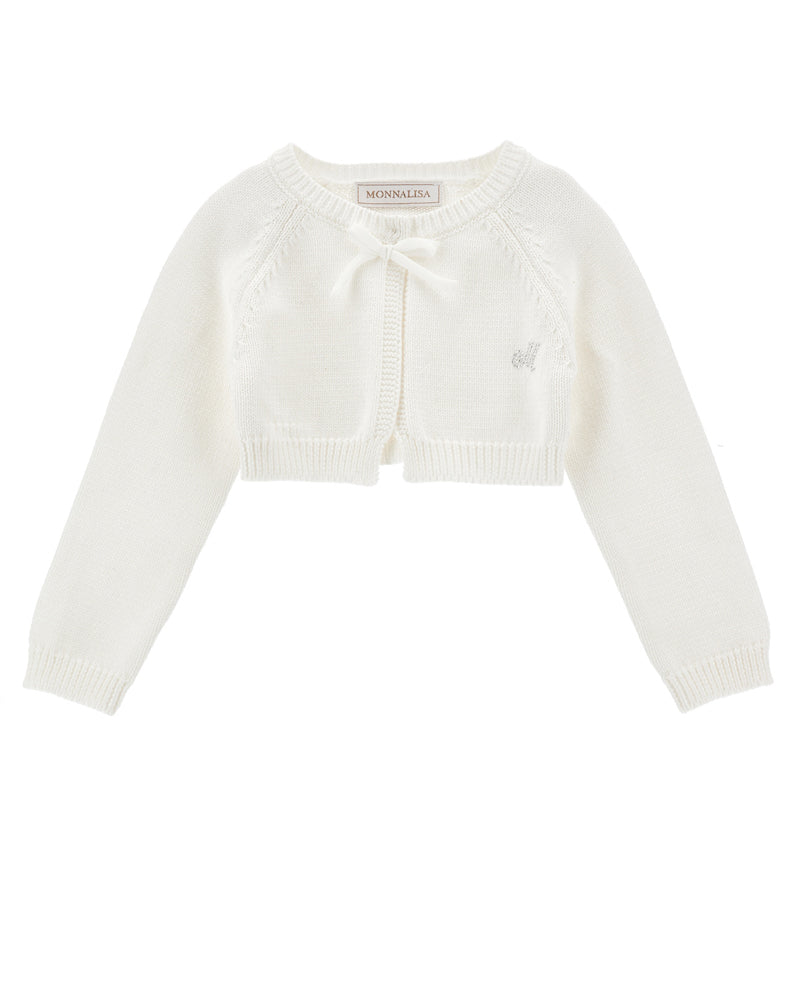 
  
    Monnalisa
  
 Baby Girls White Knit Cardigan