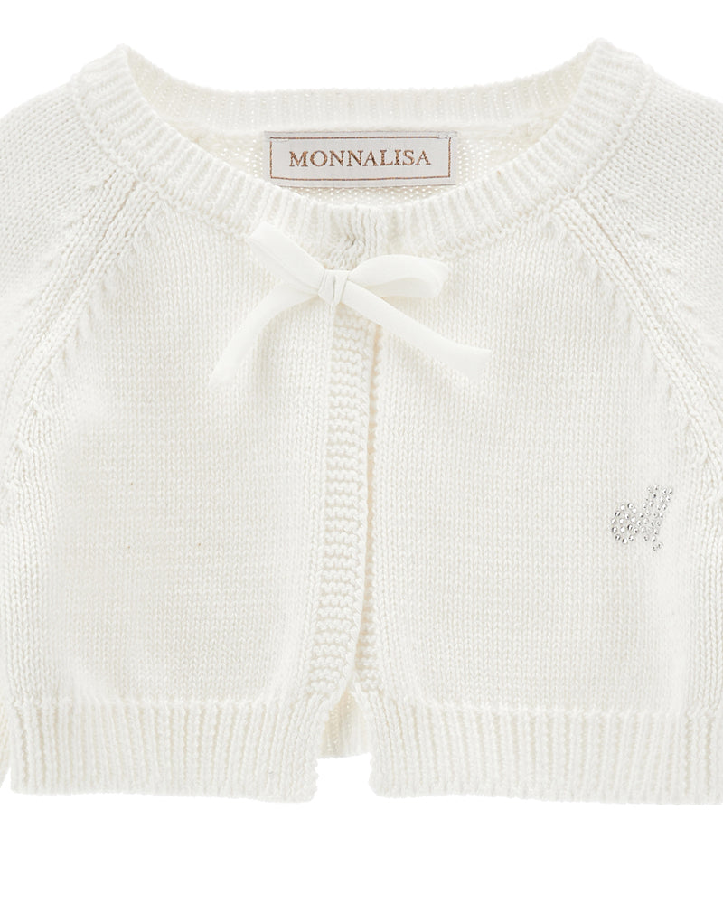 
  
    Monnalisa
  
 Baby Girls White Knit Cardigan