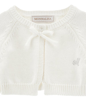
  
    Monnalisa
  
 Baby Girls White Knit Cardigan