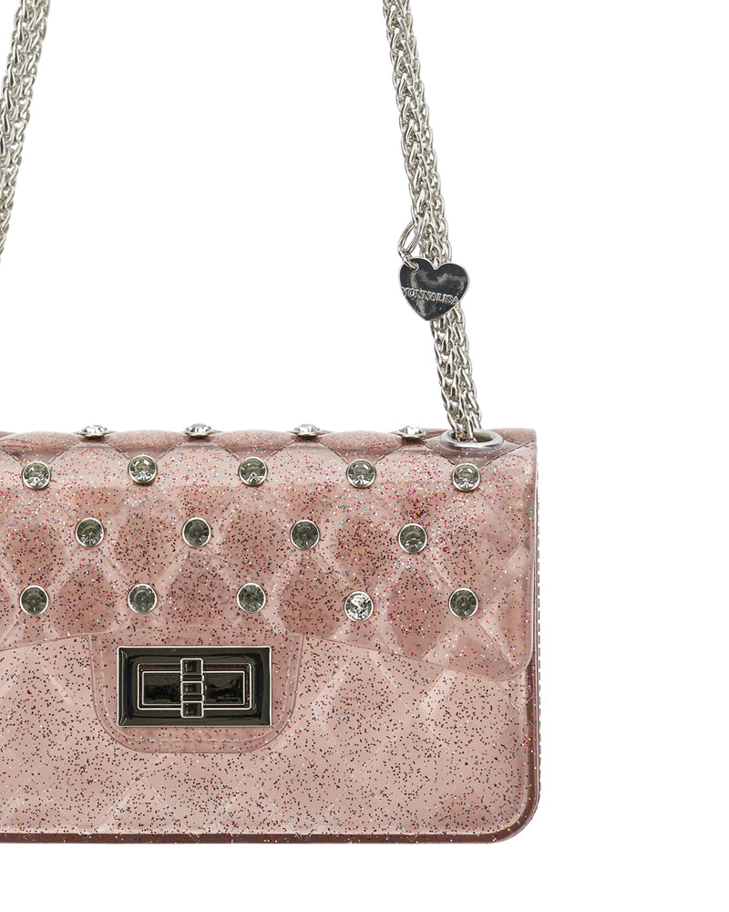
  
    Monnalisa
  
 Girls Pink Quilted Glitter Bag