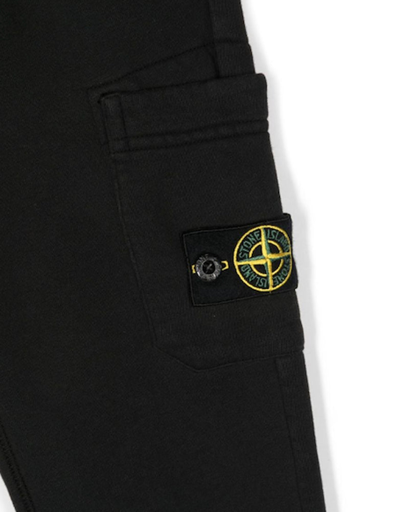 Black stone island joggers sale