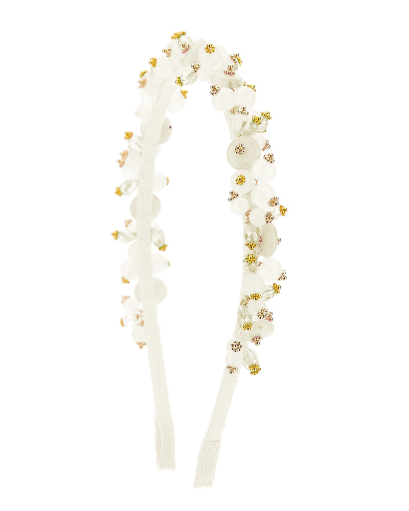 
  
    Monnalisa
  
 Girls White Beaded Floral Headband