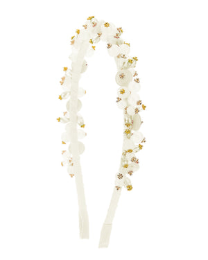 
  
    Monnalisa
  
 Girls White Beaded Floral Headband