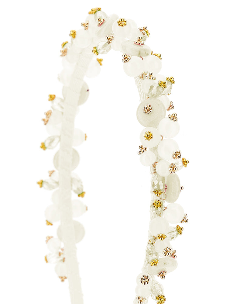 
  
    Monnalisa
  
 Girls White Beaded Floral Headband