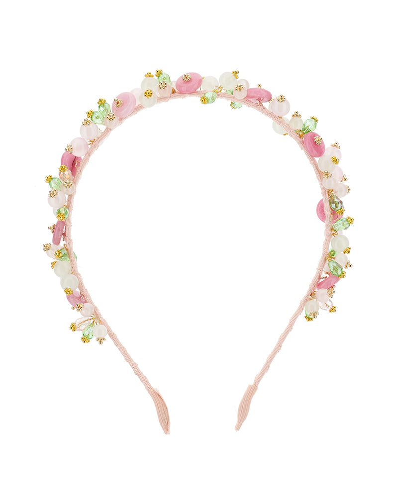 
  
    Monnalisa
  
 Girls Pink Beaded Floral Headband