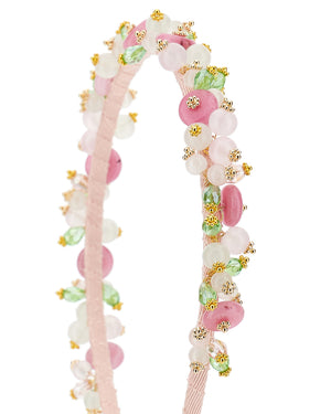 
  
    Monnalisa
  
 Girls Pink Beaded Floral Headband