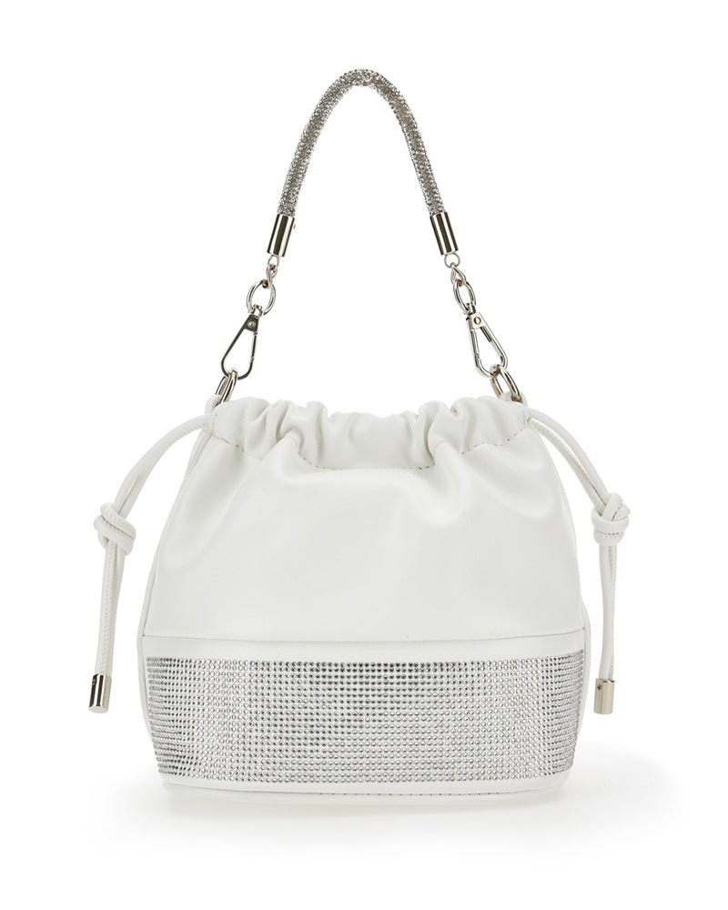 
  
    Monnalisa
  
 Girls White Rhinestone Bucket Bag