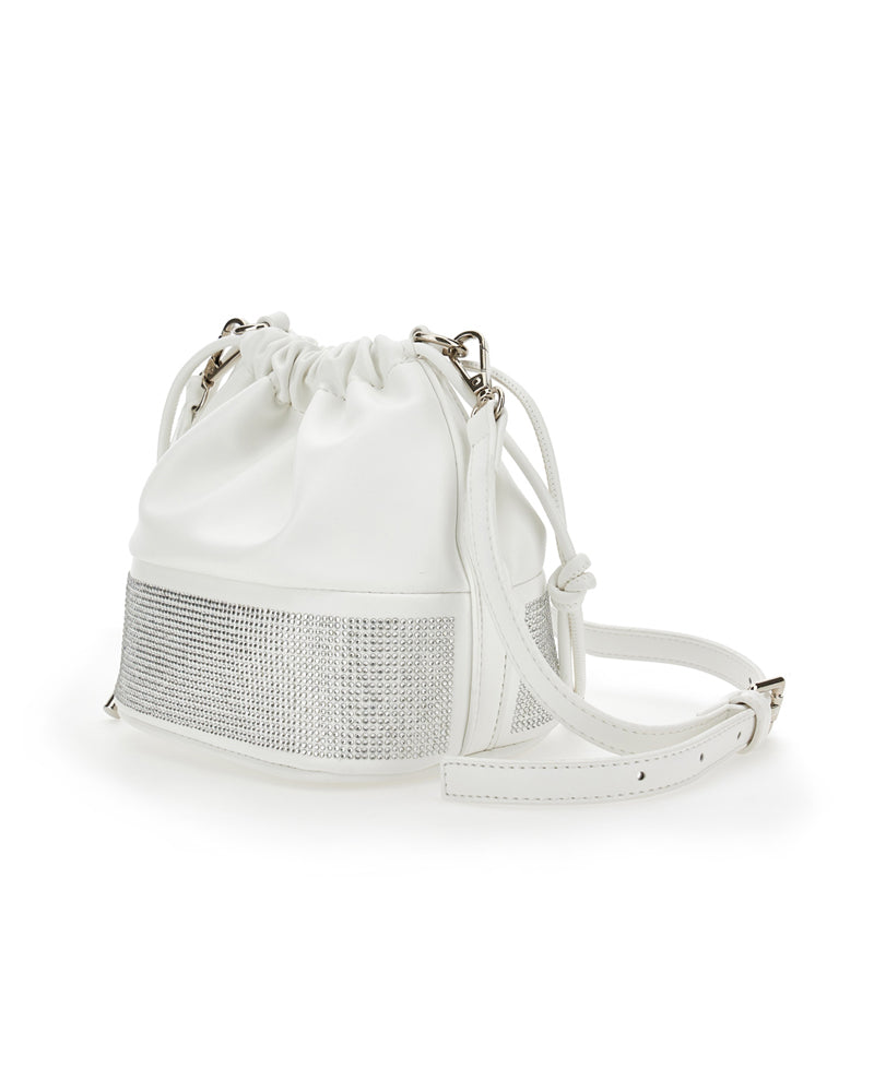 
  
    Monnalisa
  
 Girls White Rhinestone Bucket Bag