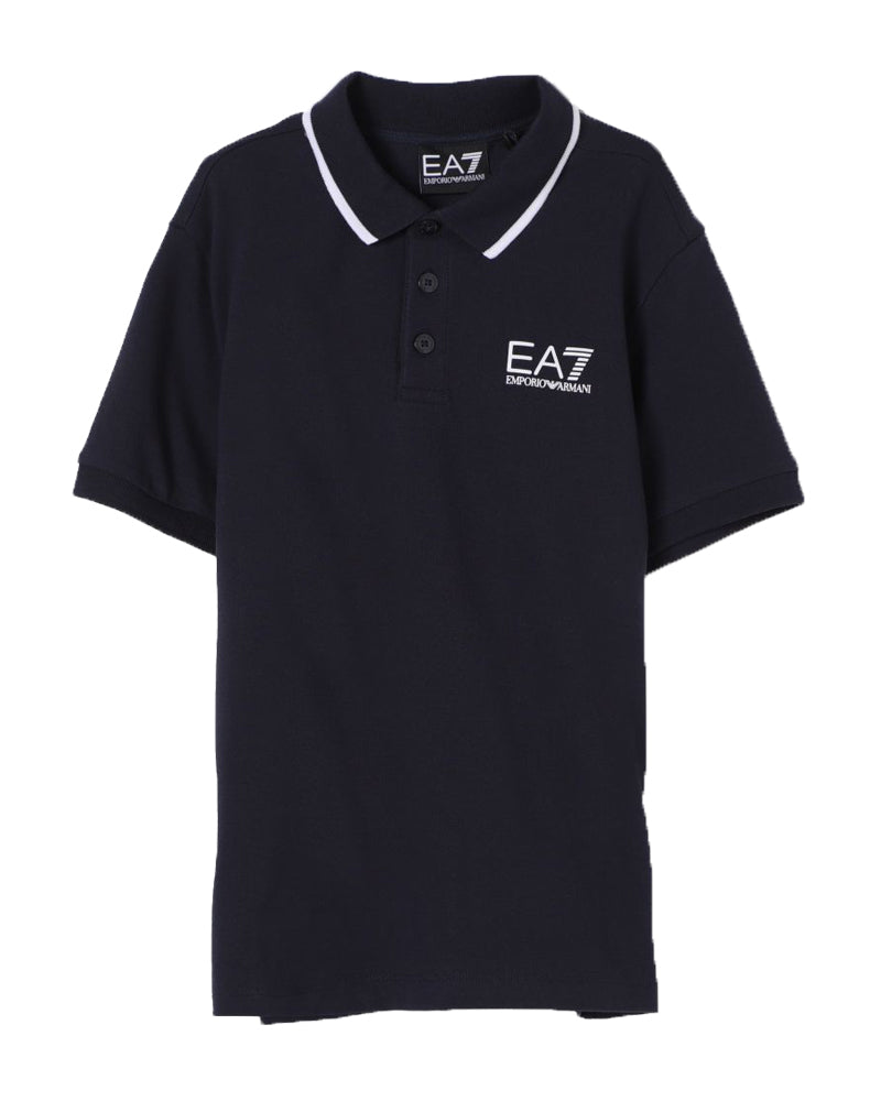 
  
    Ea7
  
    Emporio
  
    Armani
  
 Boys Navy Cotton Logo Polo