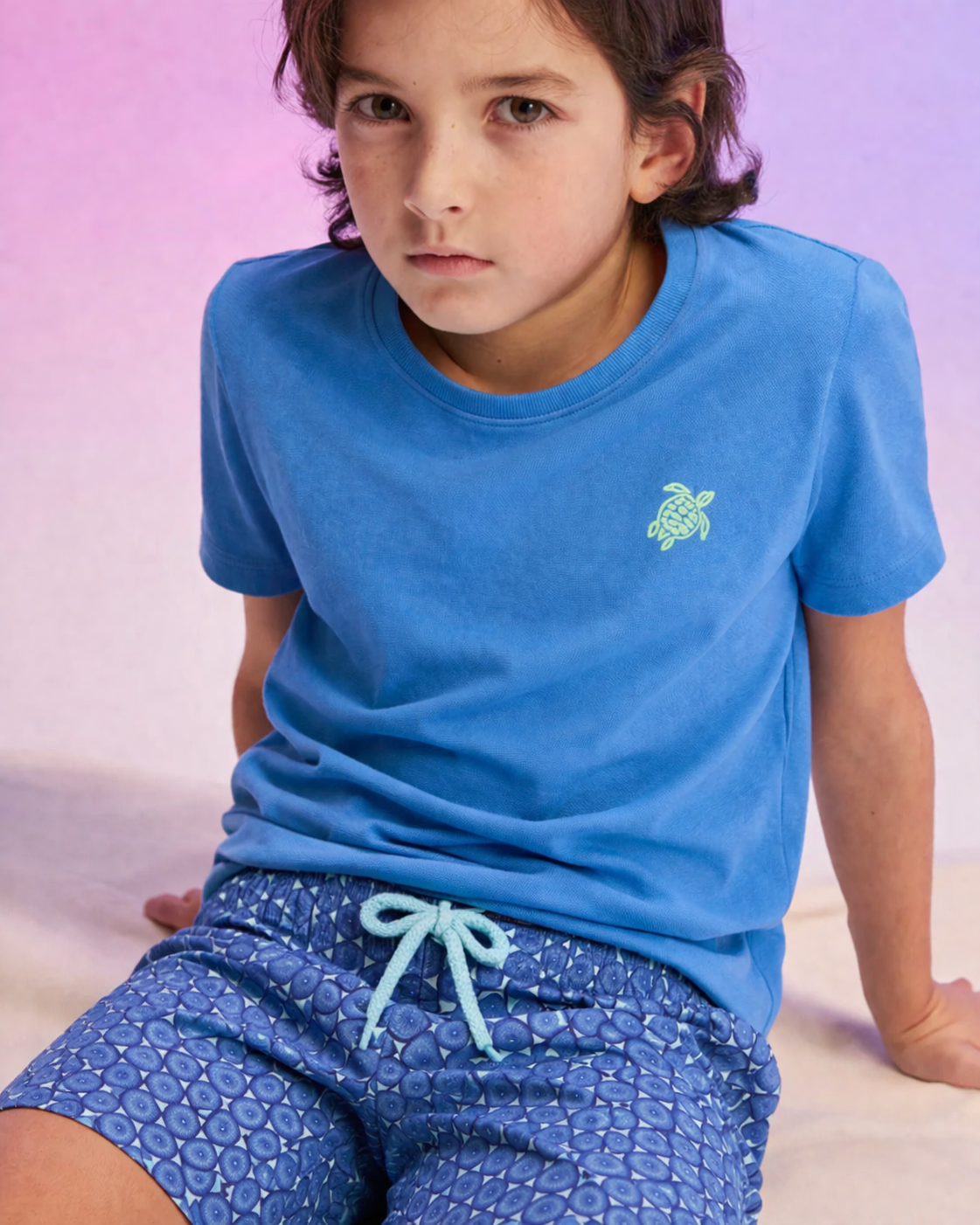 
  
    Vilebrequin
  
 Blue Embroidered Turtle T-Shirt