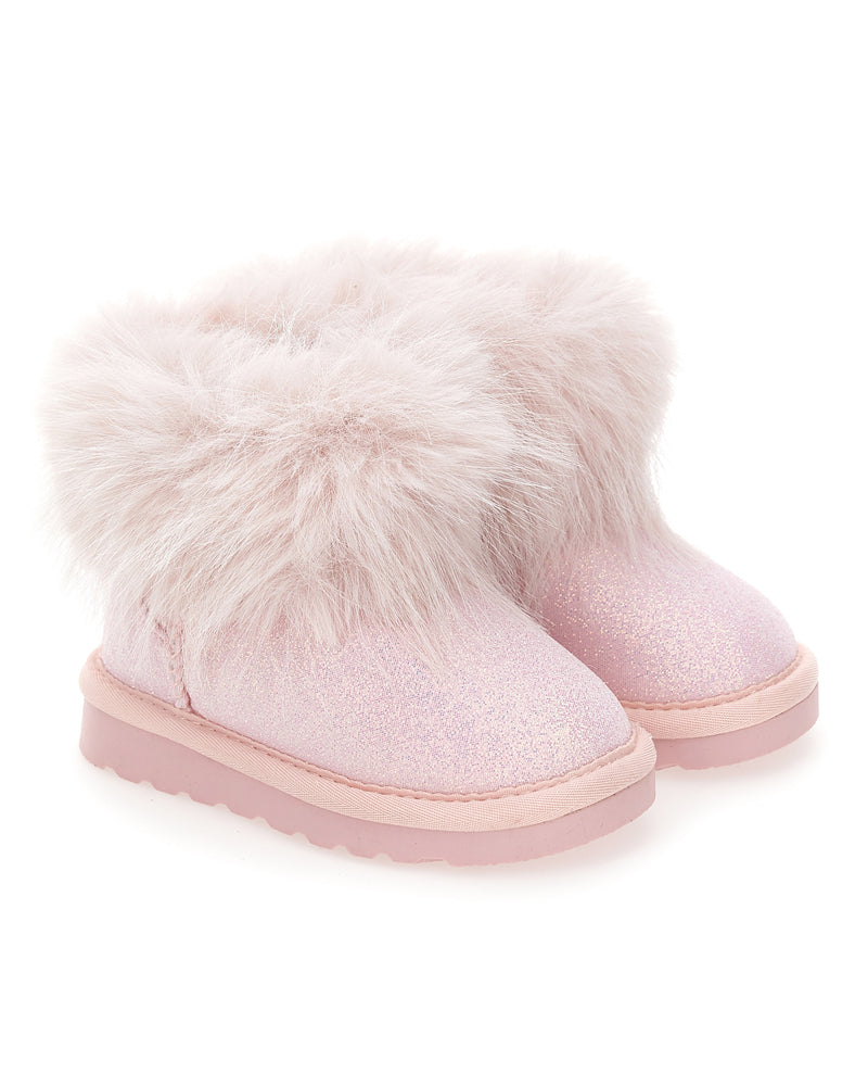 Toddler Pink Fur Boots