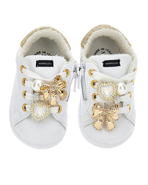 
  
    Monnalisa
  
 Toddler Girls White Charm Sneakers