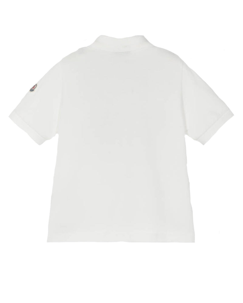 Boys White Cotton Polo