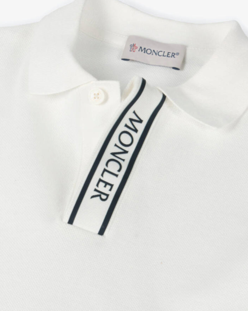 Boys White Cotton Polo