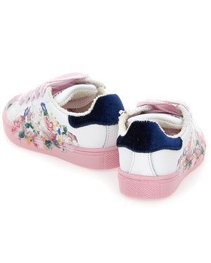 
  
    Monnalisa
  
 Girls White/Pink Floral Sneakers