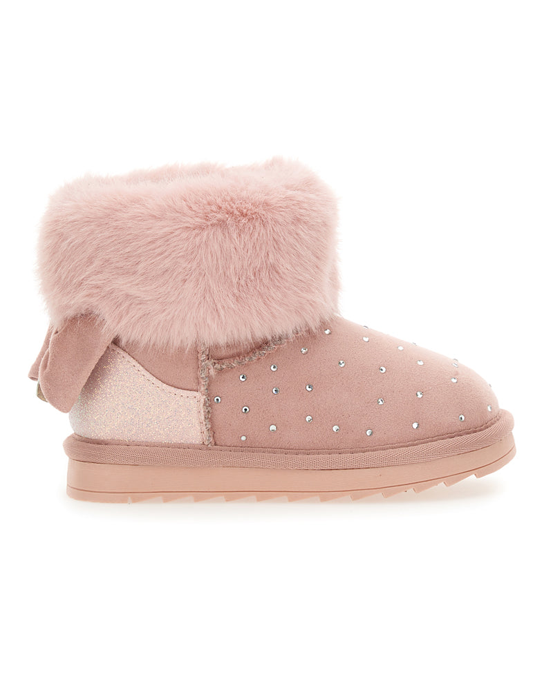 Girls Pink Fur Boots