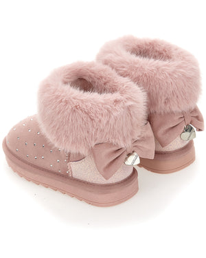 
  
    Monnalisa
  
 Girls Pink Fur Boots