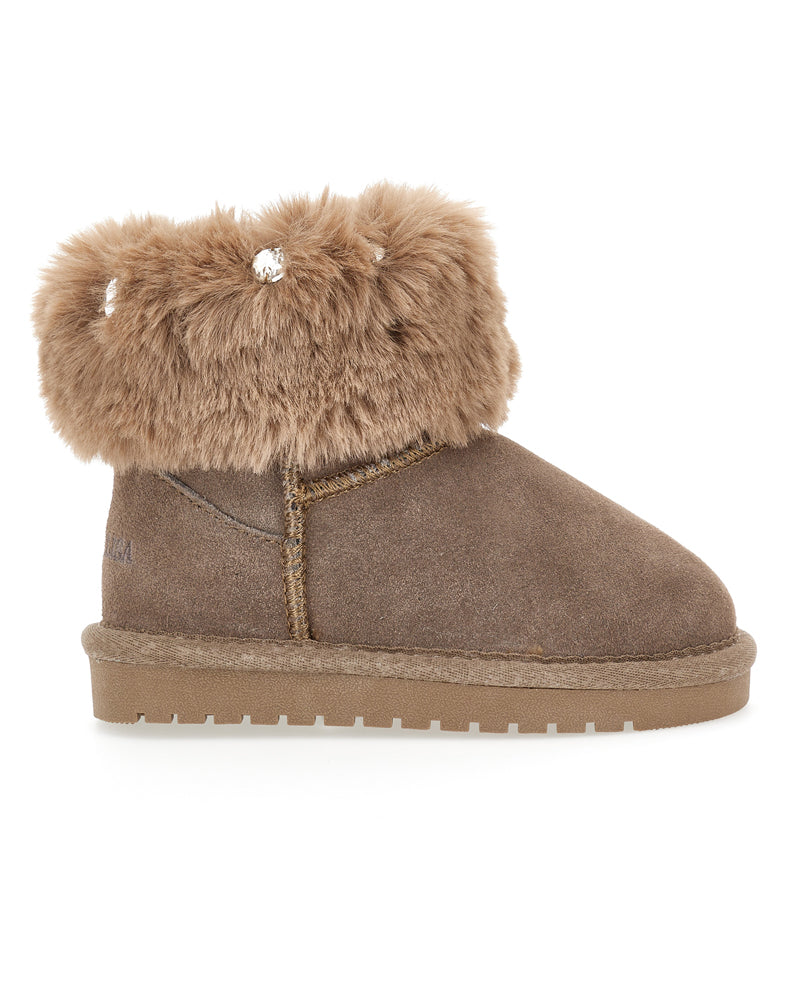 Girls Brown Fur Boots