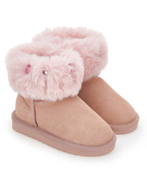 
  
    Monnalisa
  
 Girls Pink Fur Boots