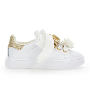 
  
    Monnalisa
  
 Girls White Charm Sneakers