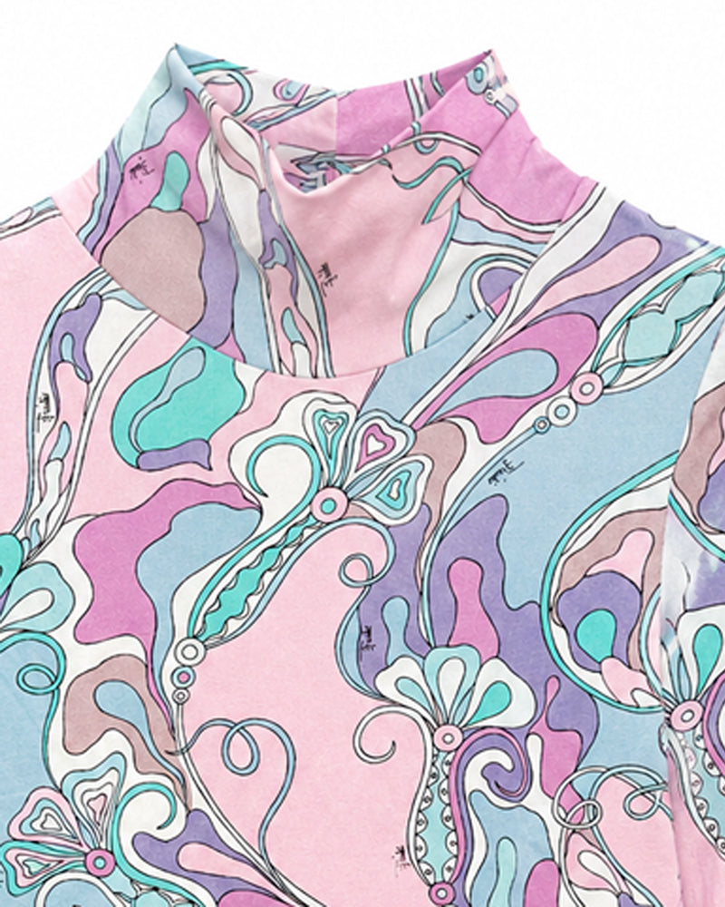 
  
    Emilio
  
    Pucci
  
 Girls Multi/Print Turtle Neck