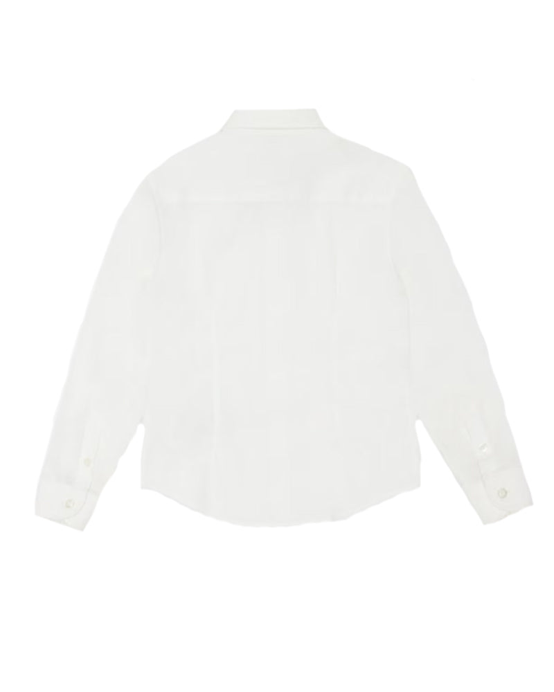 Boys White Cotton Shirt