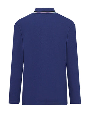
  
    Emporio
  
    Armani
  
 Boys Blue Cotton Logo Polo
