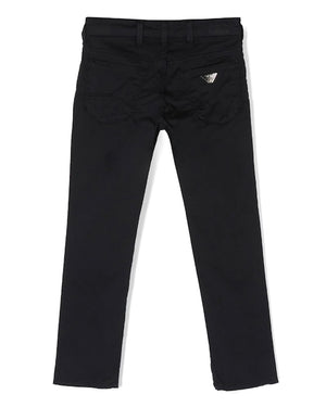 
  
    Emporio
  
    Armani
  
 Boys Navy Cotton Twill Pants