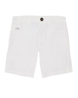 
  
    Emporio
  
    Armani
  
 Boys White Cotton Twill Shorts
