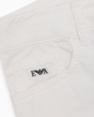 
  
    Emporio
  
    Armani
  
 Boys White Cotton Twill Shorts