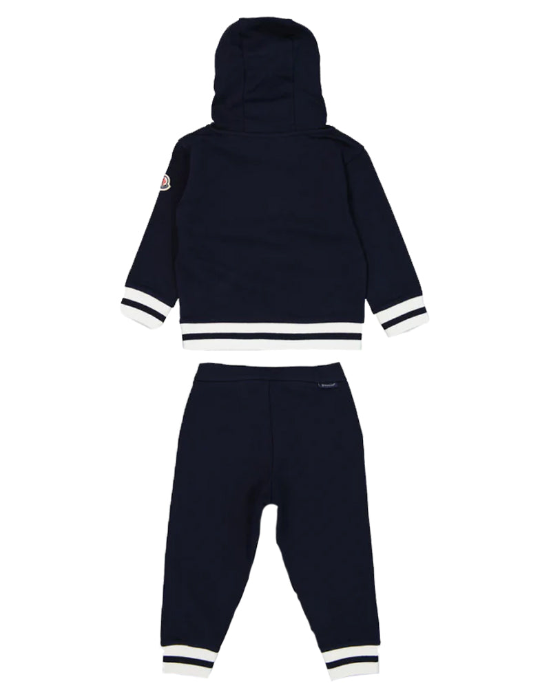 Moncler navy clearance tracksuit