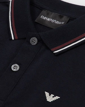 
  
    Emporio
  
    Armani
  
 Boys Navy Cotton Logo Polo