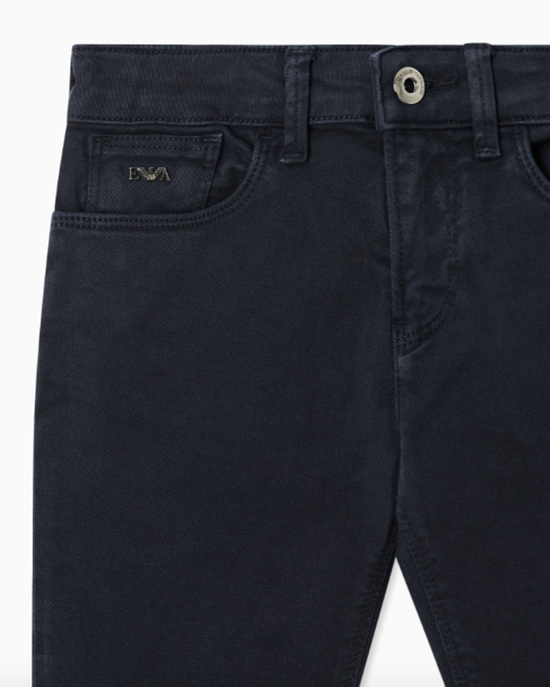 
  
    Emporio
  
    Armani
  
 Boys Navy Cotton Twill Pants