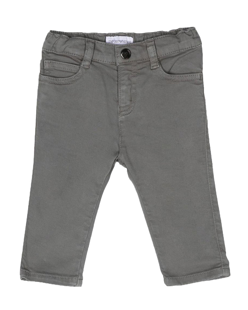 Baby Boys Grey 5 Pocket Pant