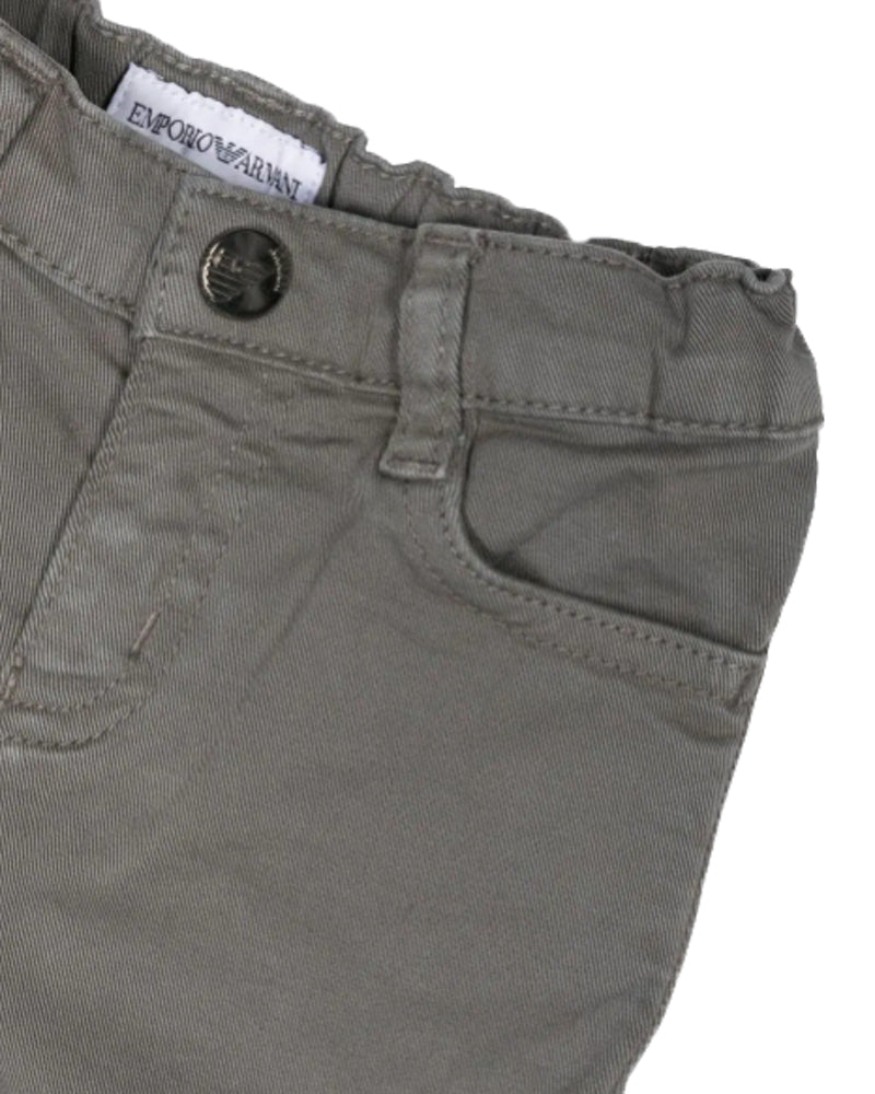 Baby Boys Grey 5 Pocket Pant