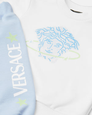 
  
    Versace
  
 Baby Boys White/Blue Tracksuit