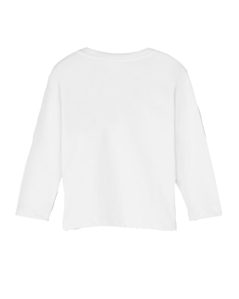 Baby White Barocco Logo Top