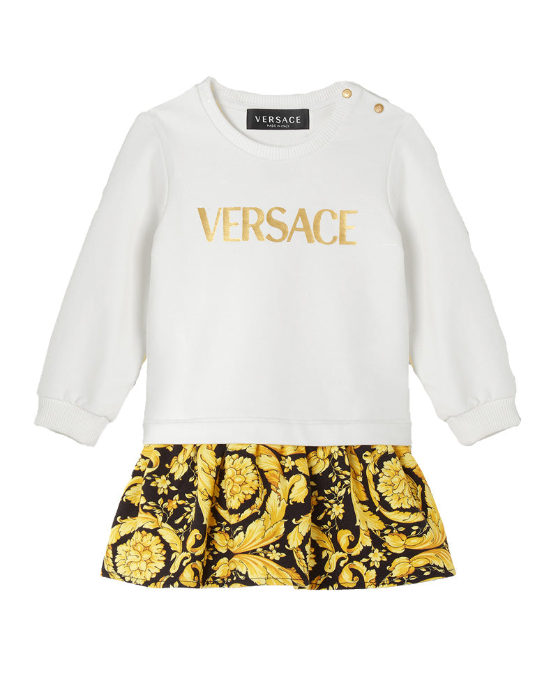 Versace Baby White & Gold Barocco T-Shirt