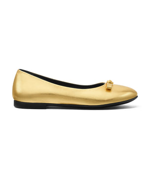 
  
    Versace
  
 Girls Medusa Gold Metacllic Ballerinas