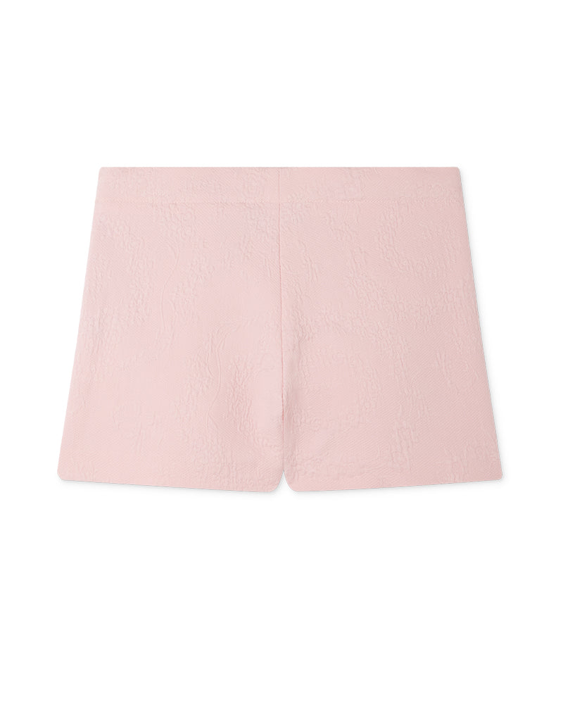 Girls Pink Barocco Jaquard Skirt