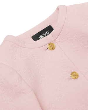 
  
    Versace
  
 Girls Pink Borocco Jacquard Blazer